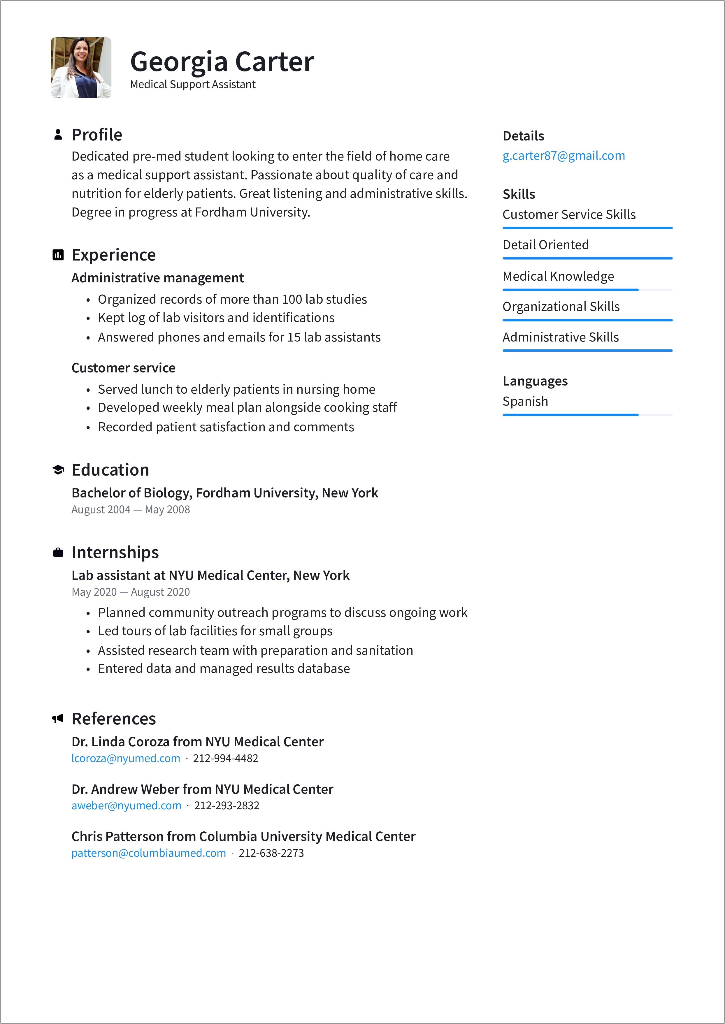 Chronological And Functional Resume Sample