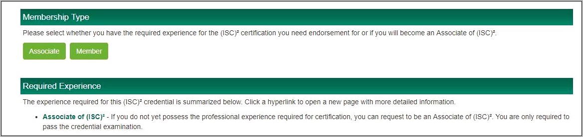 Cissp Resume Example For Endorsement