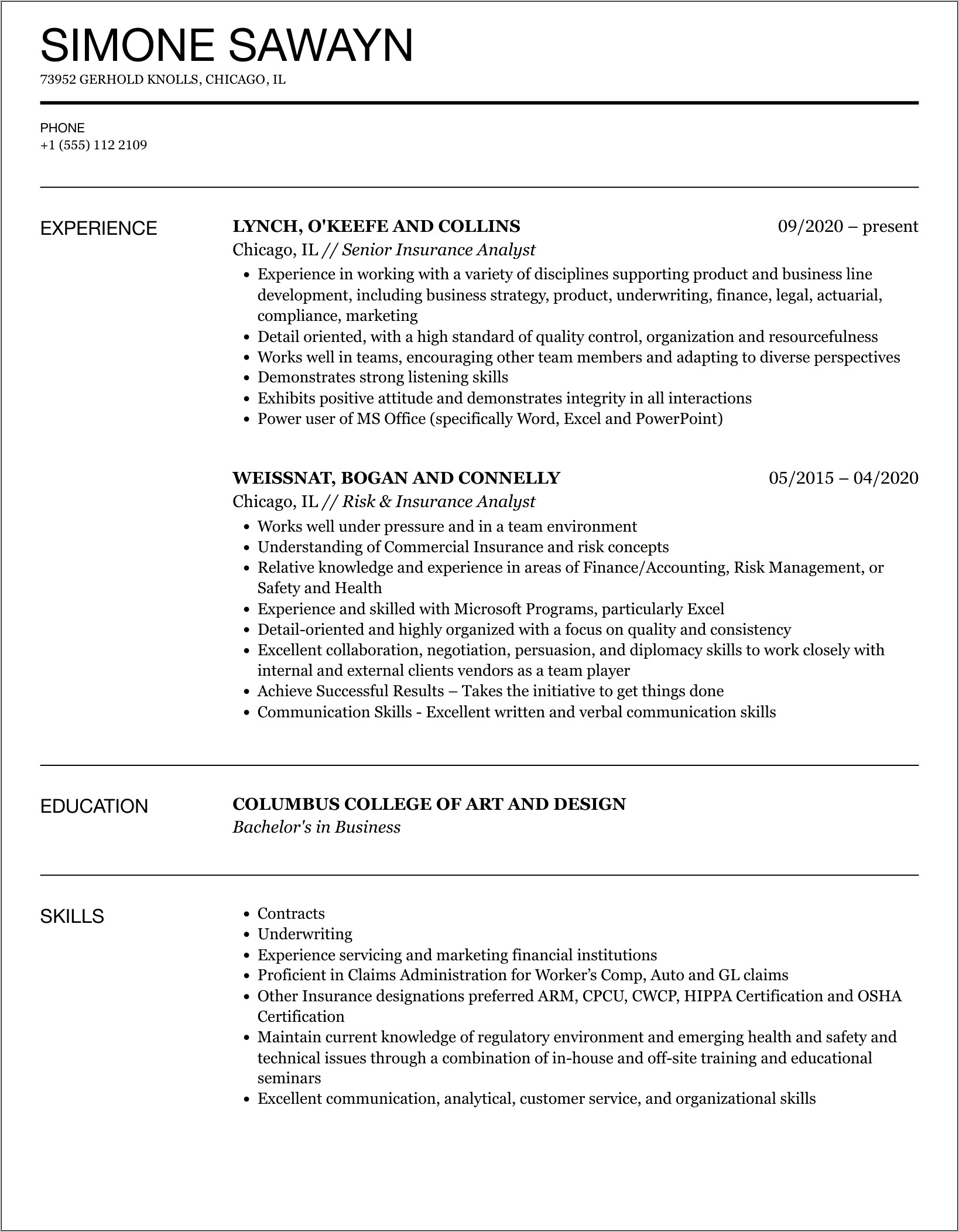 Claims Analyst Resume Objective Examples