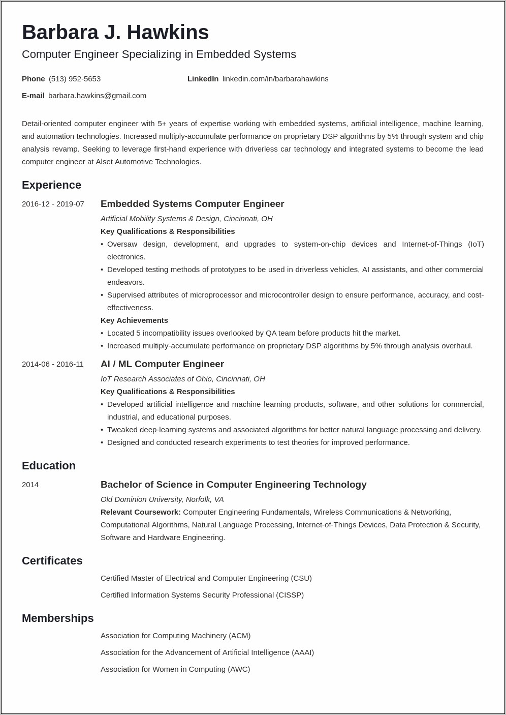 Computer Science Objective Resume Teamwork