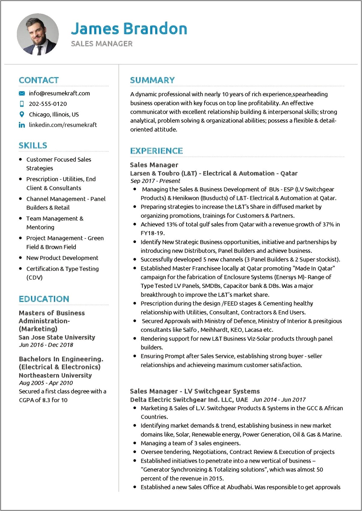 Customer Driven Brand Manager Resume
