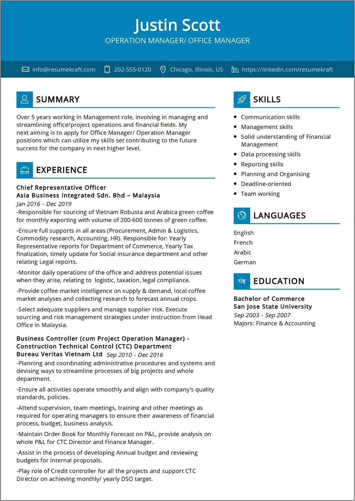 Customer Service Operations Manager Resume