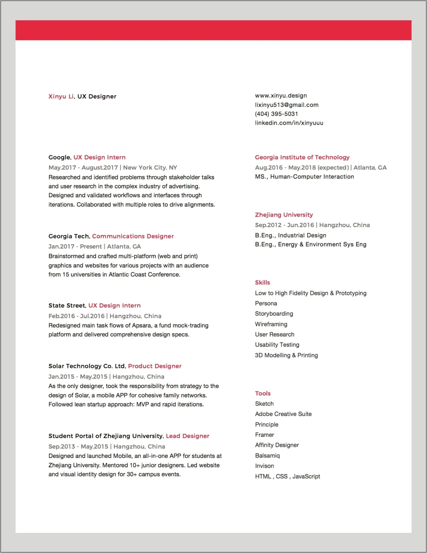 Edesign Portfolio Examples With Resume