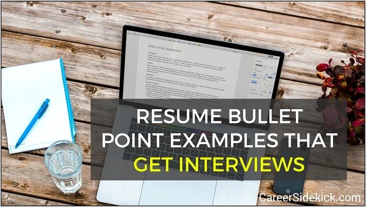 Example Of Bullet Point Resume
