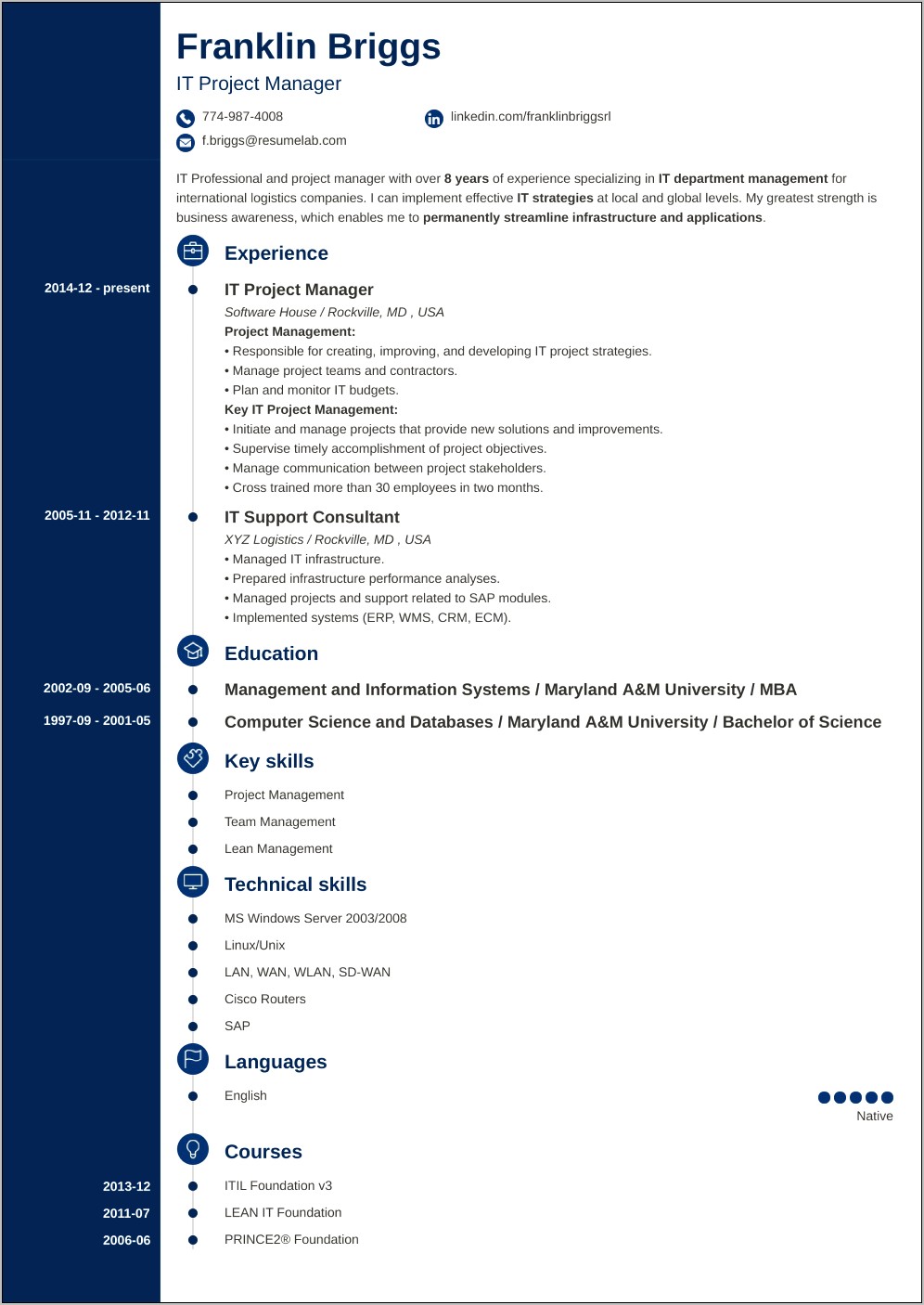 Fill In Resume Free Template