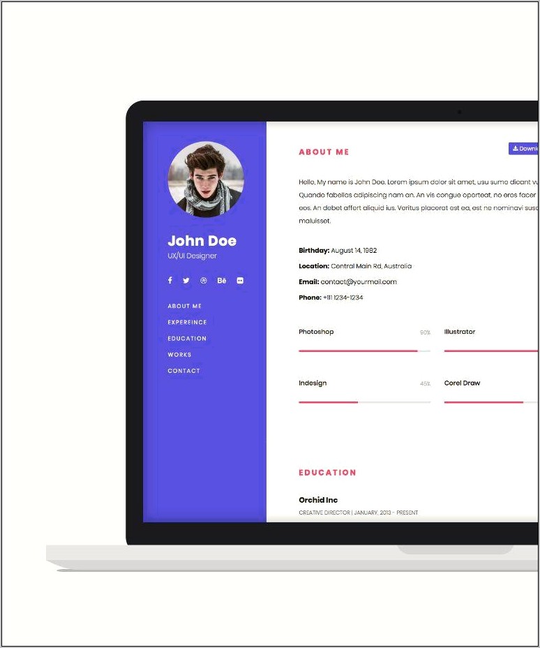 Free Resume Html Templates Download