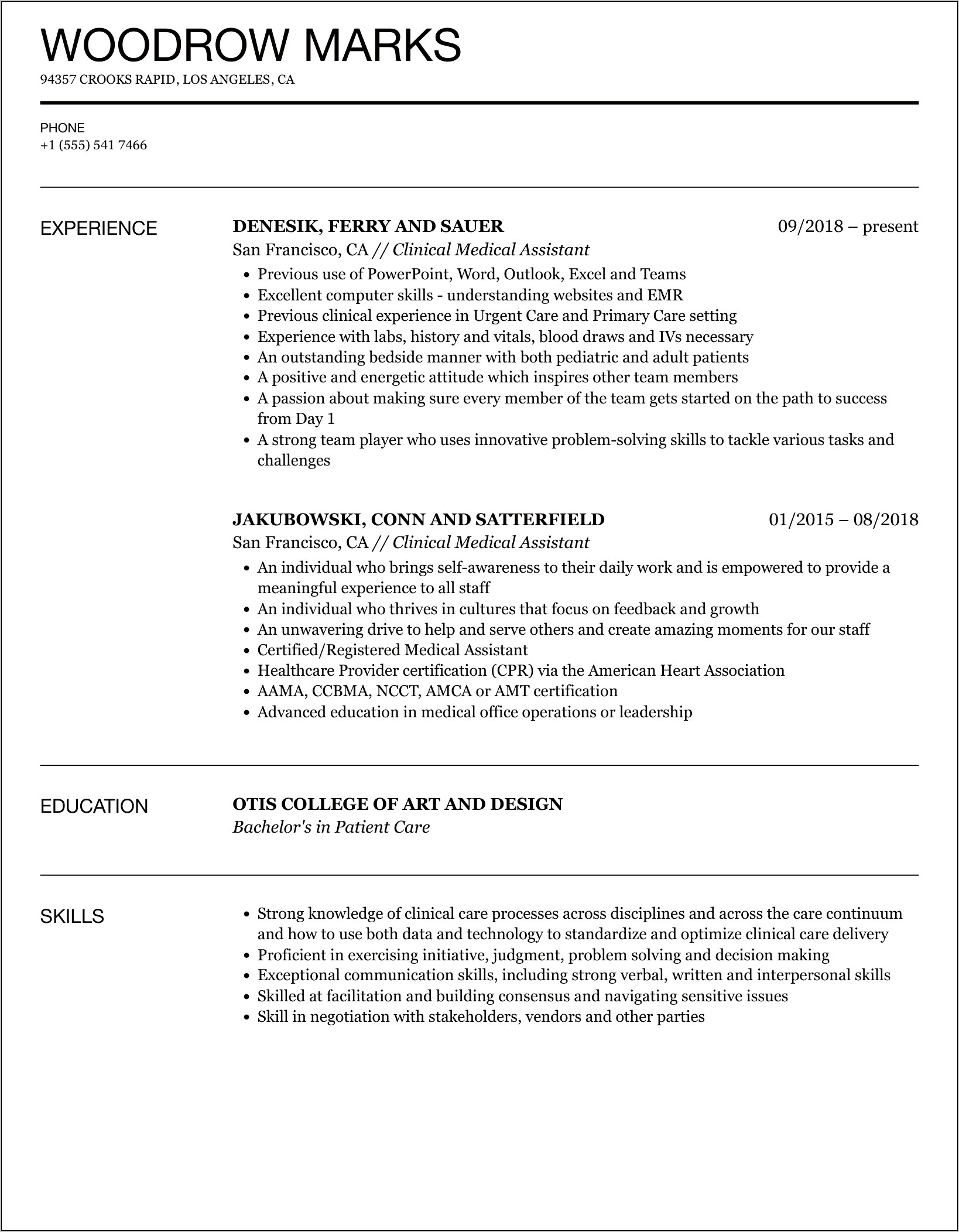 Good Medical Assistant Resume Objective
