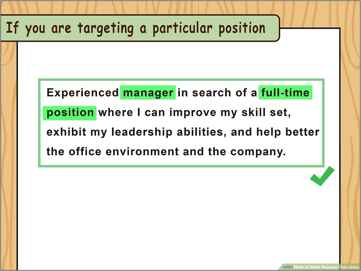 Good Resume Objectives For Leadership