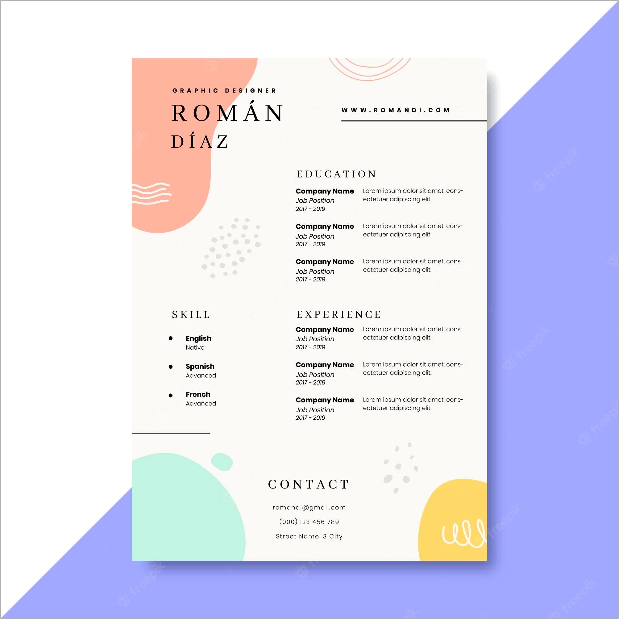 Graphic Design Resume Examples 2017