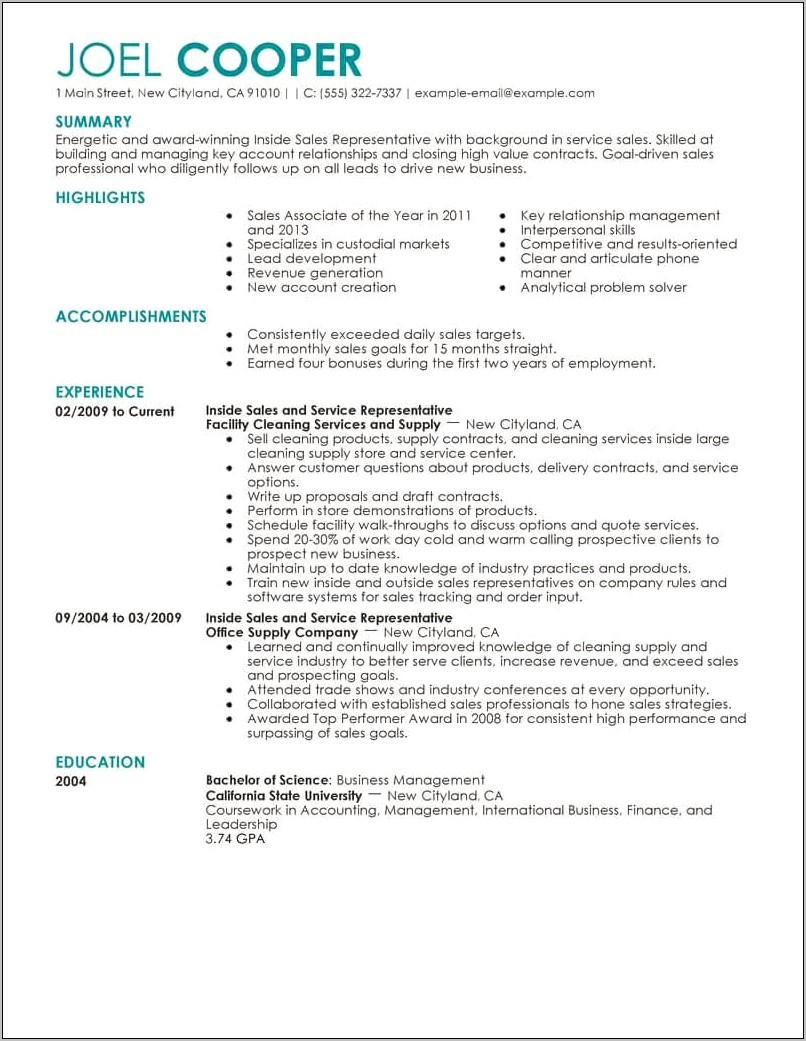 Great Skills For Sales Resume