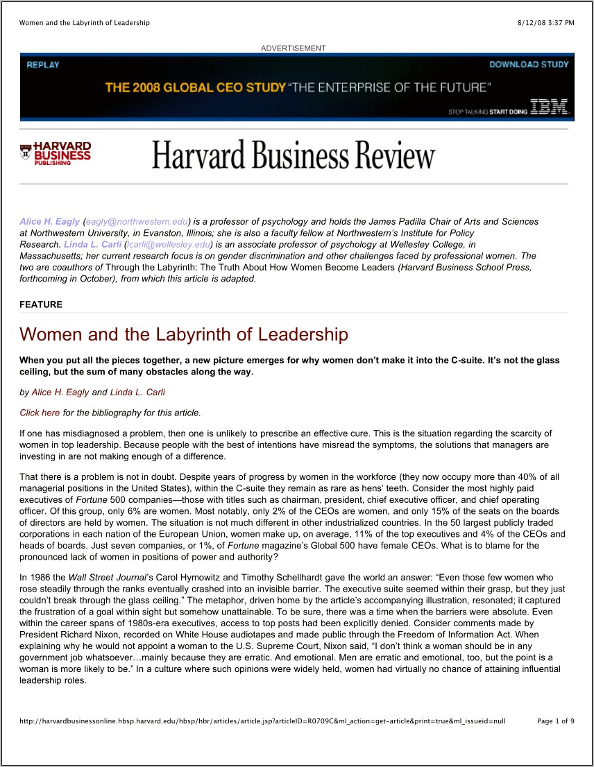 Harvard Business Review Best Resume