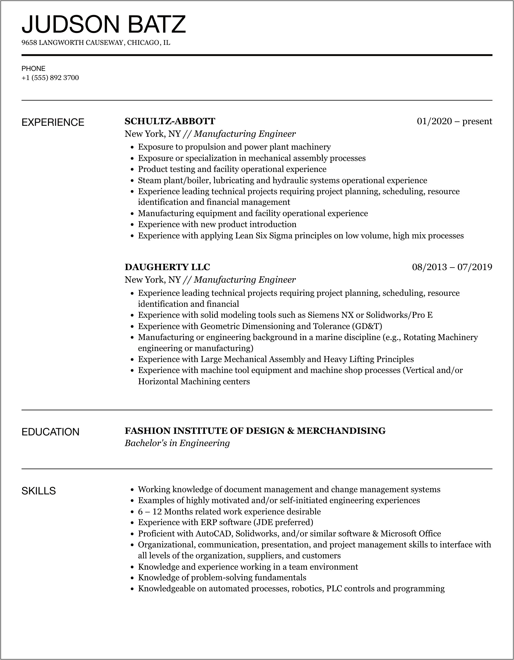 Industrial Engineer Resume Objective Examples