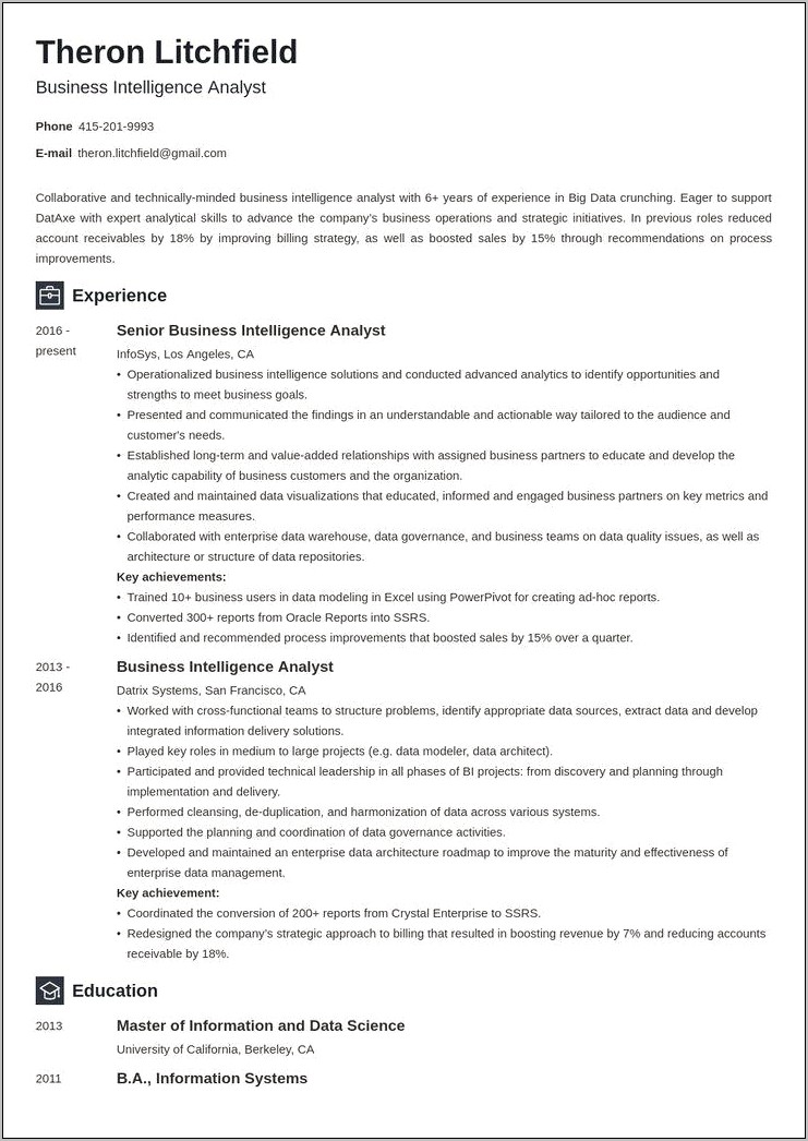 Intelligence Research Specialist Resume Example