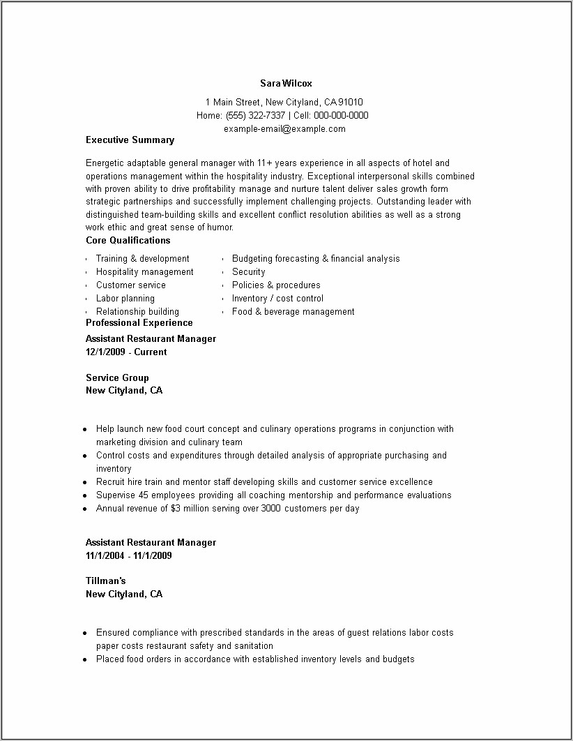 It Assistant Manager Resume Sample