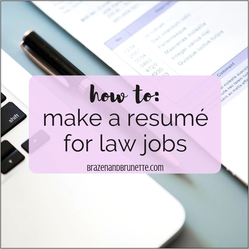 Jobs Before Law School Resume