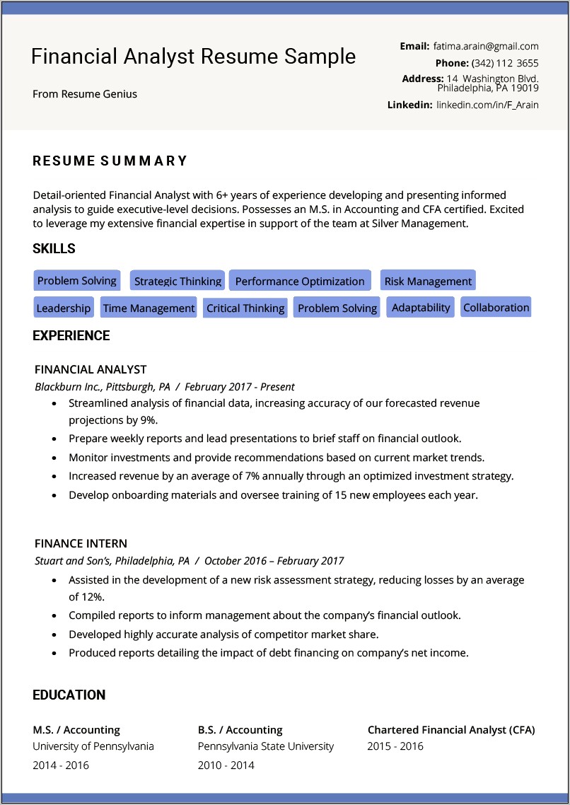 Market Research Assistant Resume Sample