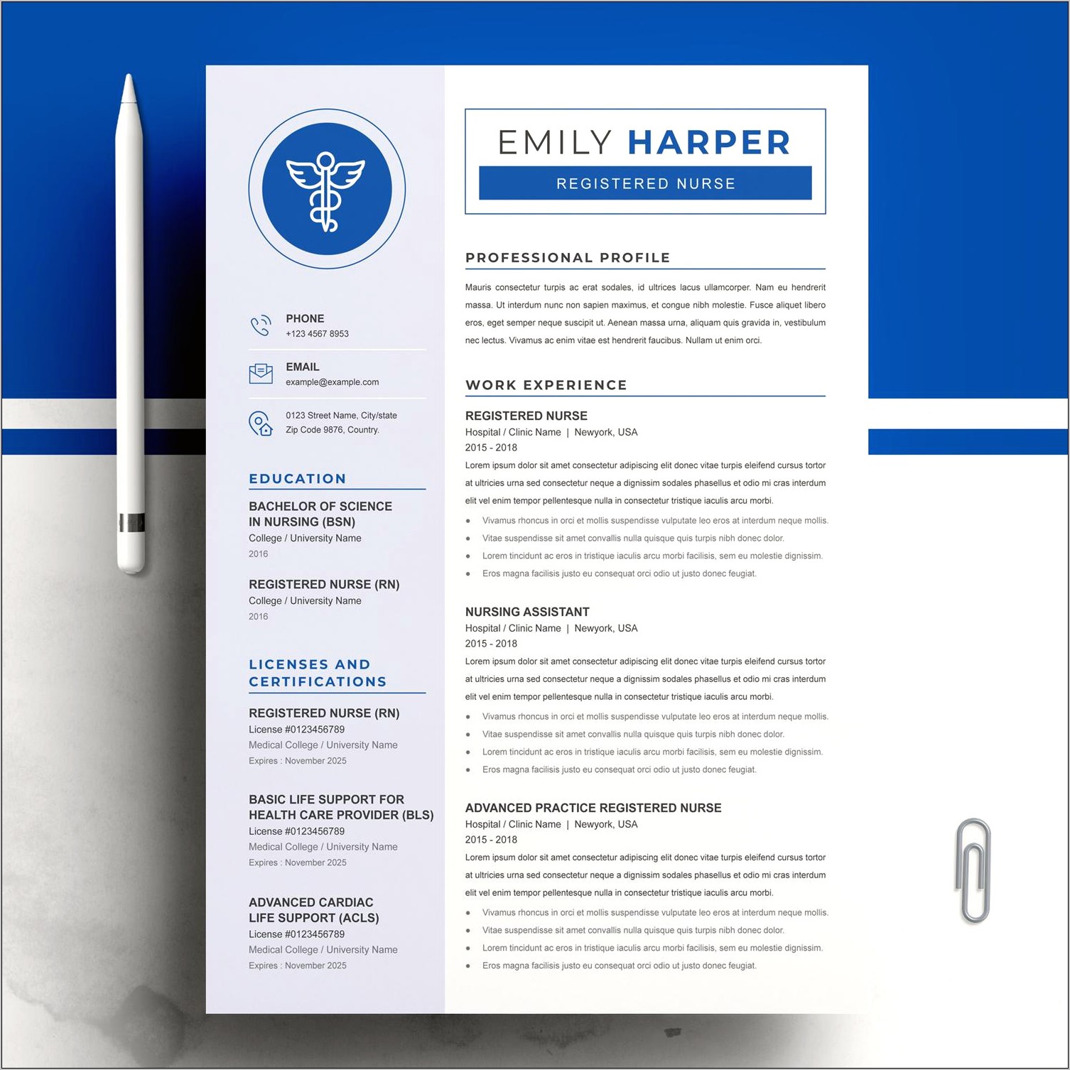 Medical Resume Template Free Download