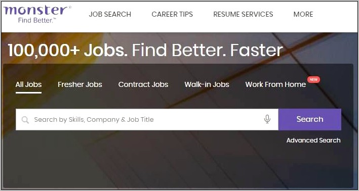 Monster India Free Resume Search