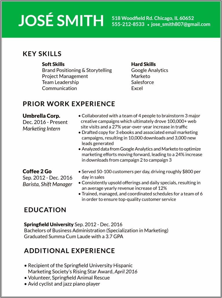 Multiple Skills Sections On Resume
