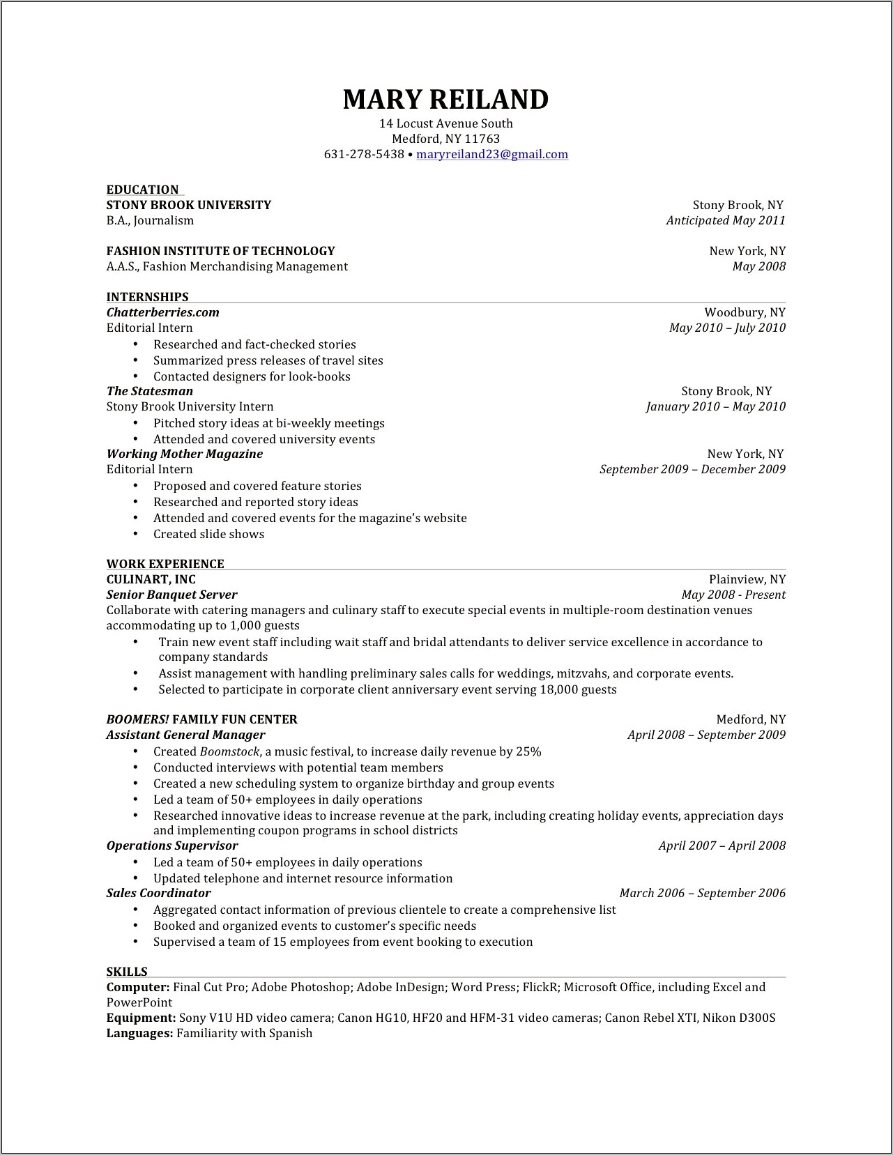Music Therapy Skills For Resume