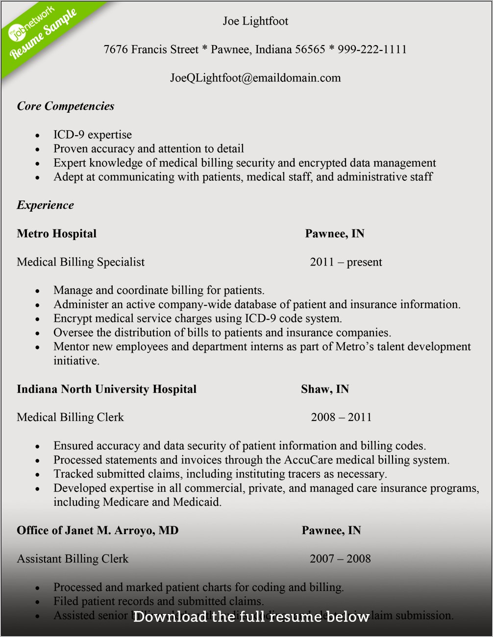 Objective For Resume Medical Coding