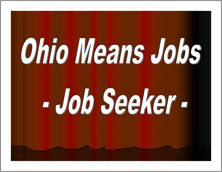 Ohio Means Jobs Resume Upload