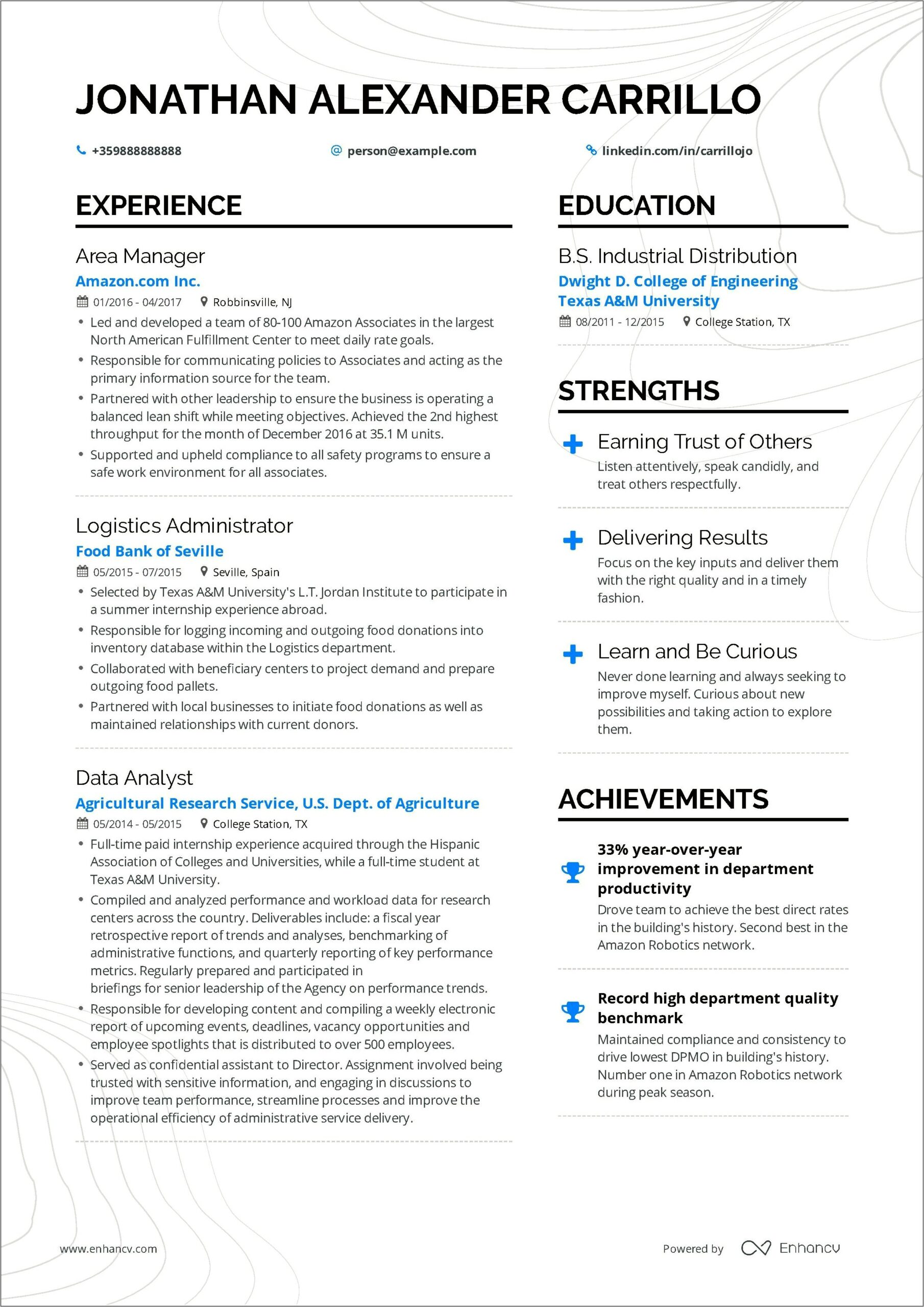Operations Manager Resume Template Word
