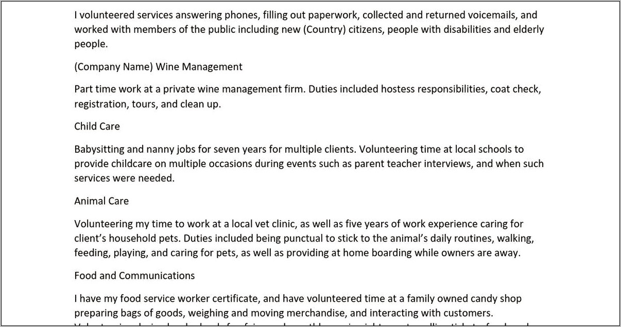 Reddit Teen First Job Resume