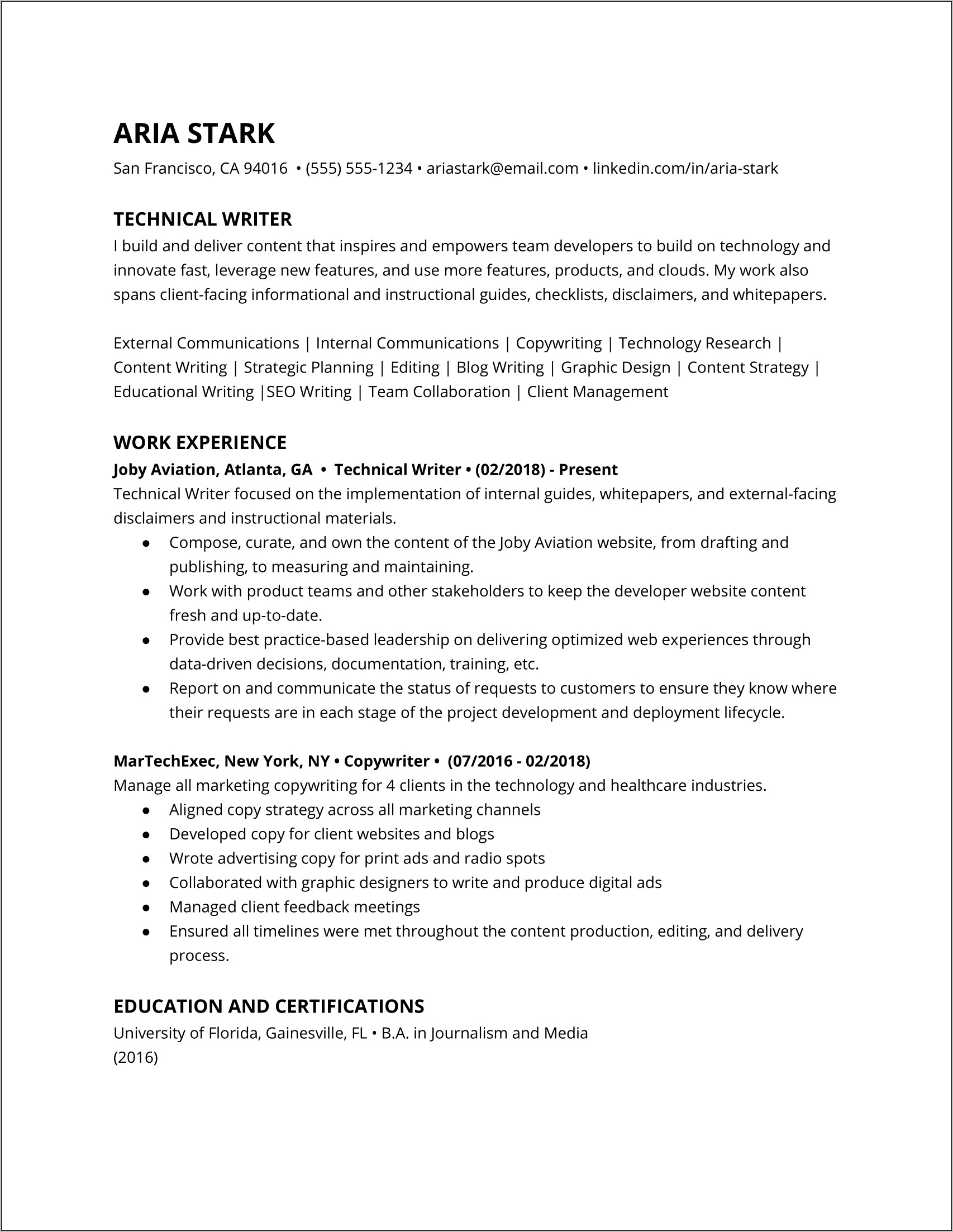 Research And Writing Skills Resume