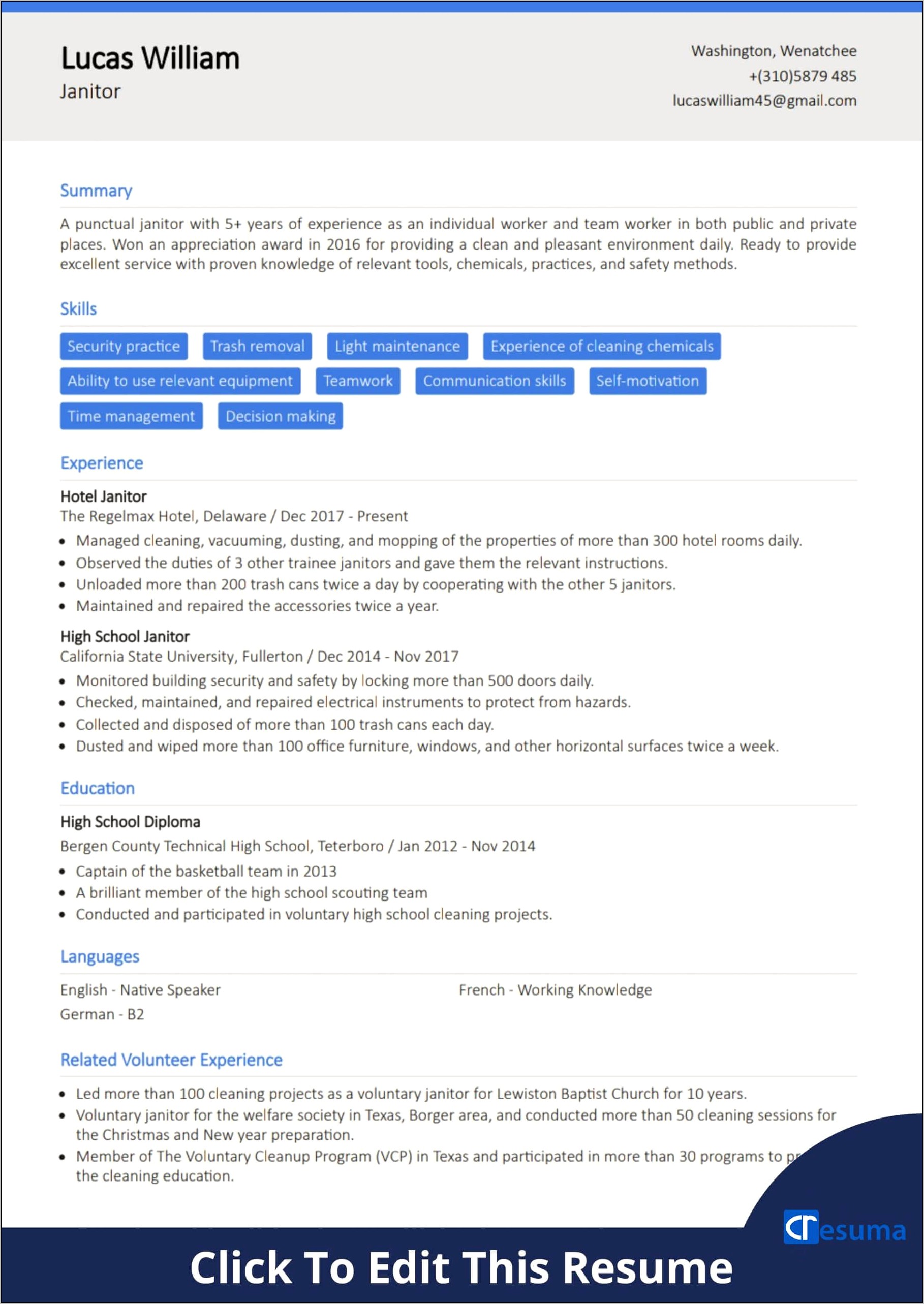 Resume Example For Laying Tile