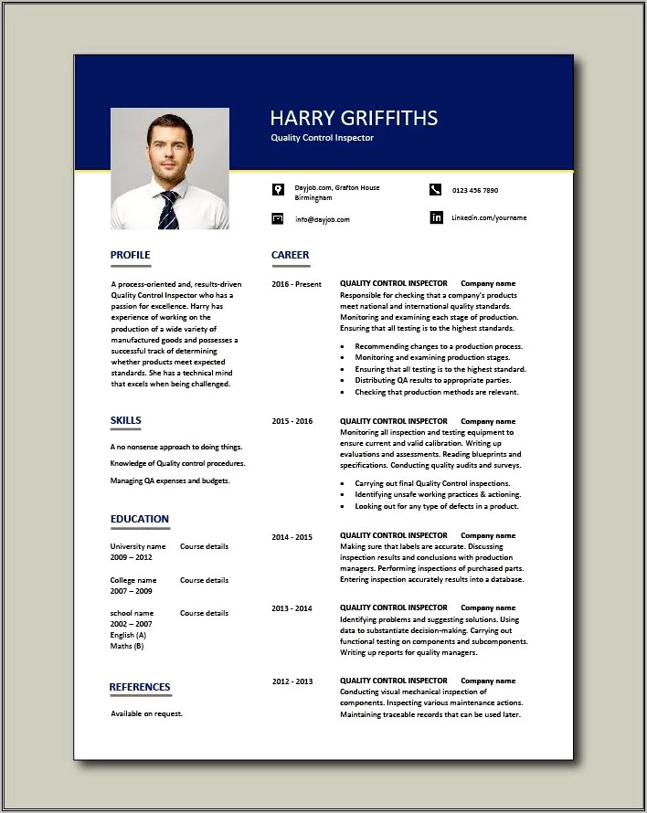 Resume Examples For Ex Offenders