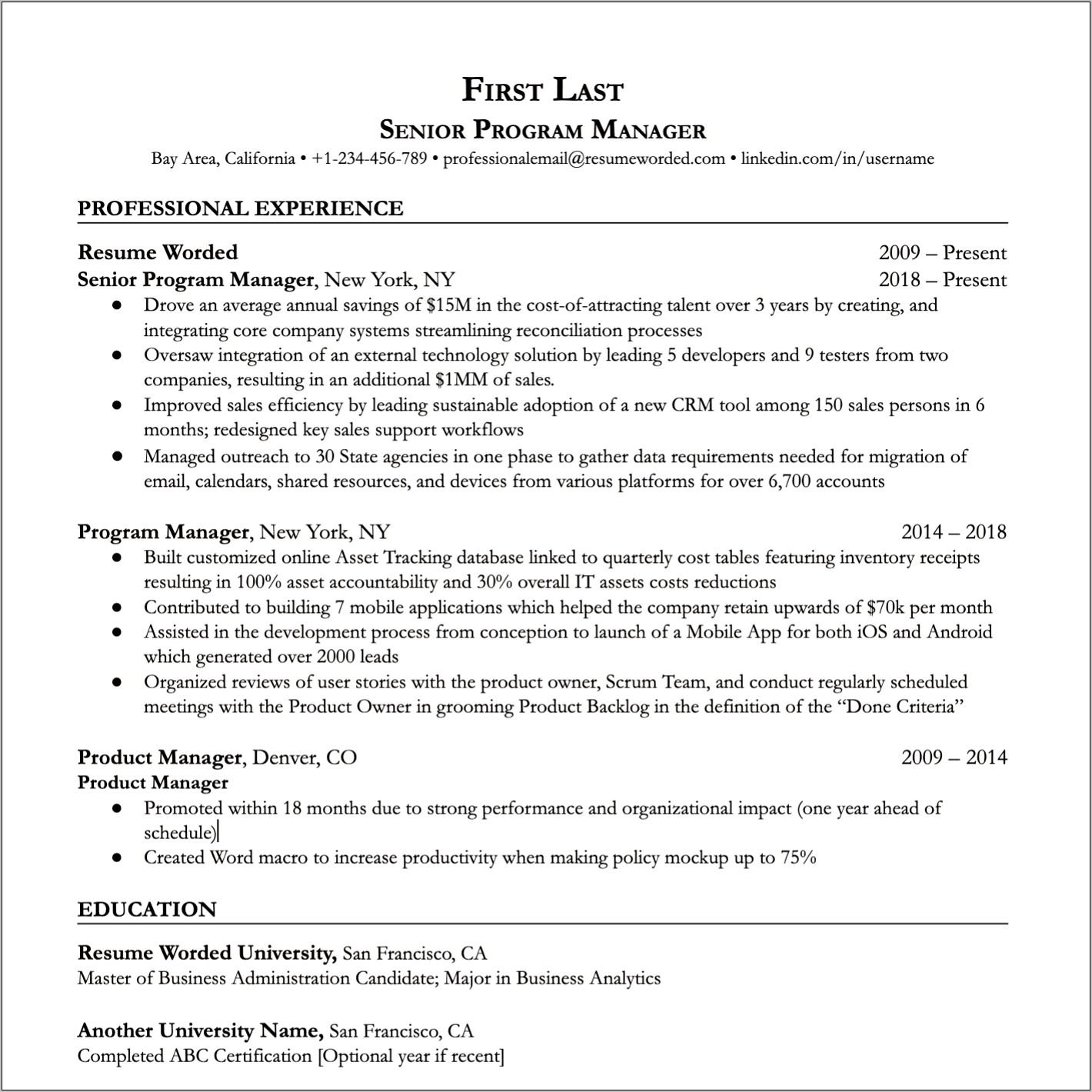 Resume For First Job Ever