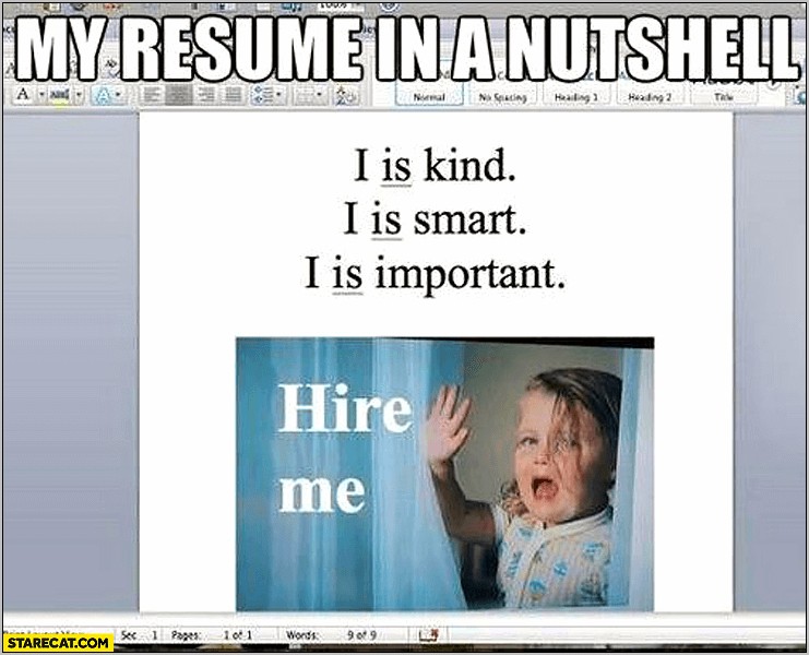 Resume For Government Job Meme