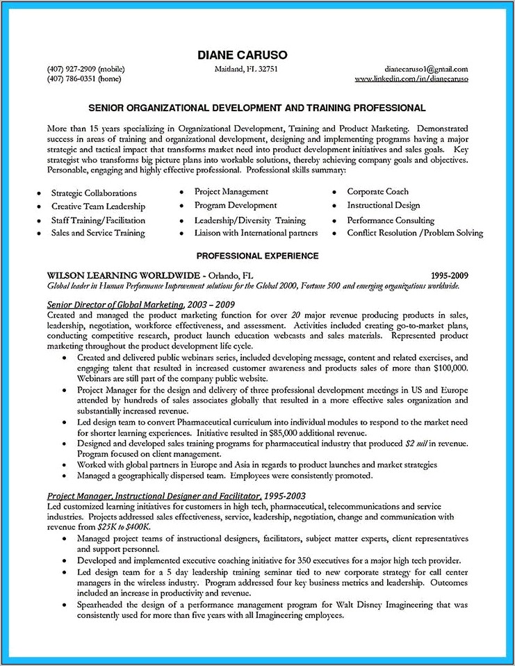 Resume For International Development Jobs