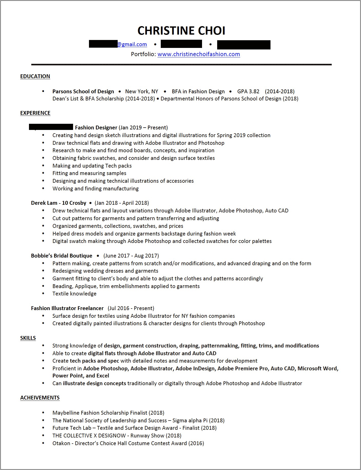 Resume For Job Fashion Reddit