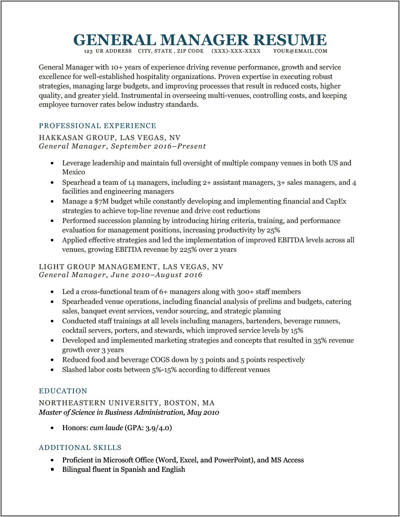 Resume For Supplier Quality Manager