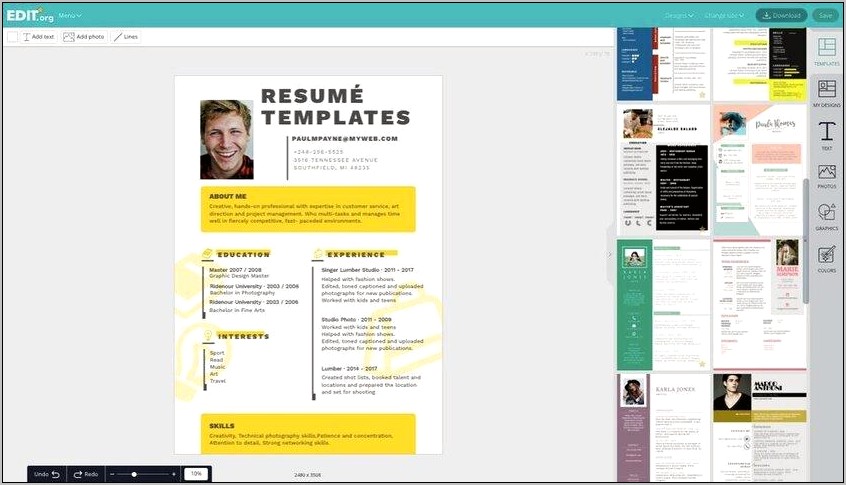 Resume Maker With Picture Free