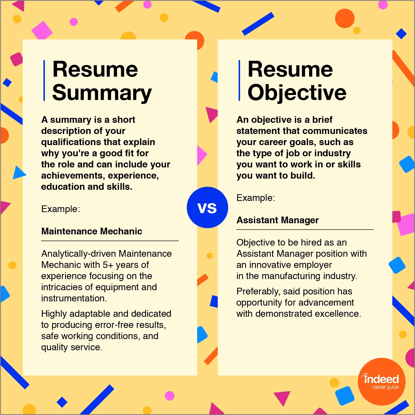 Resume Objective Example Career Change