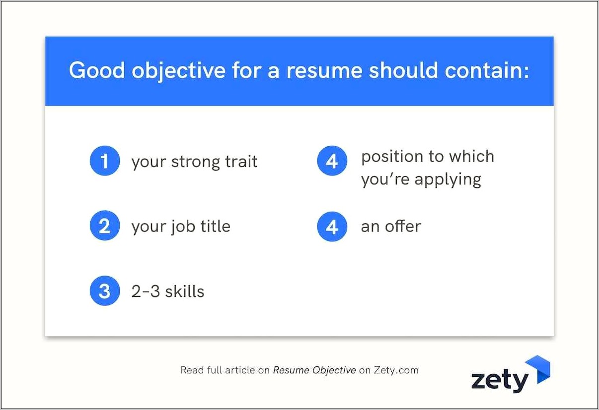 Resume Objective For Any Position