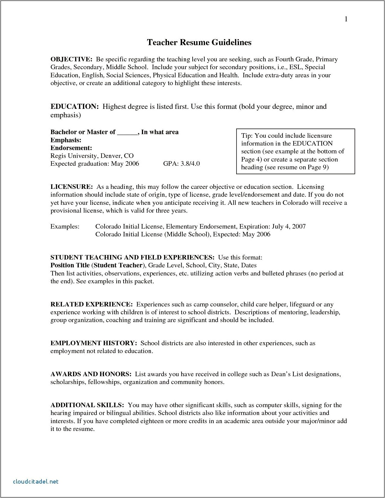 Resume Objectives For College Counelors