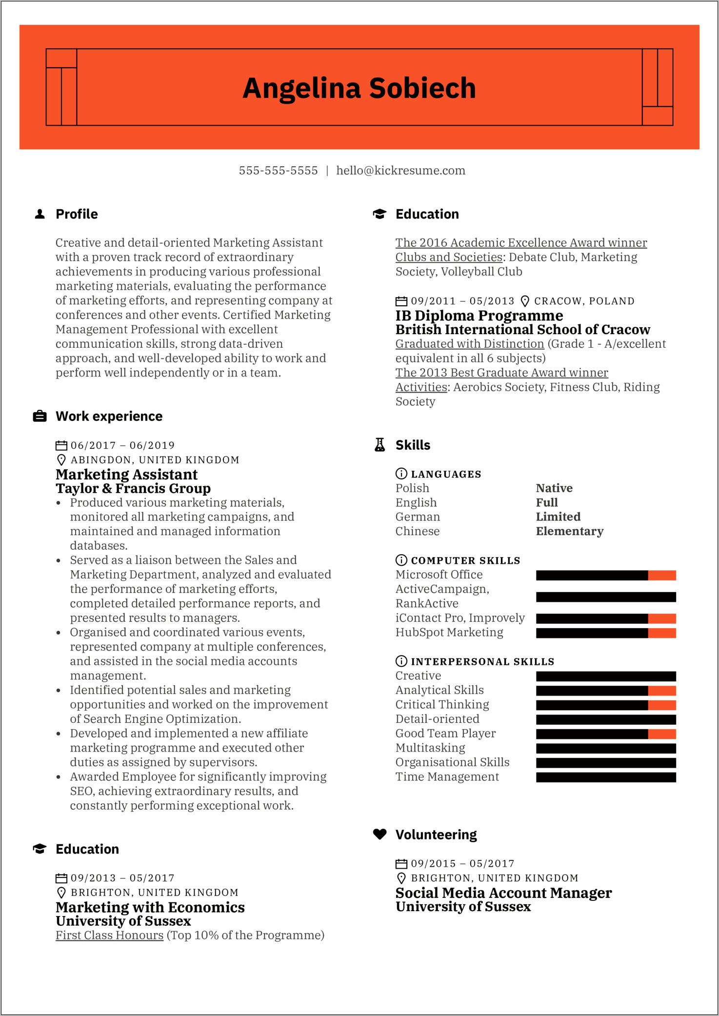 Resume Personal Statement Examples Advertising