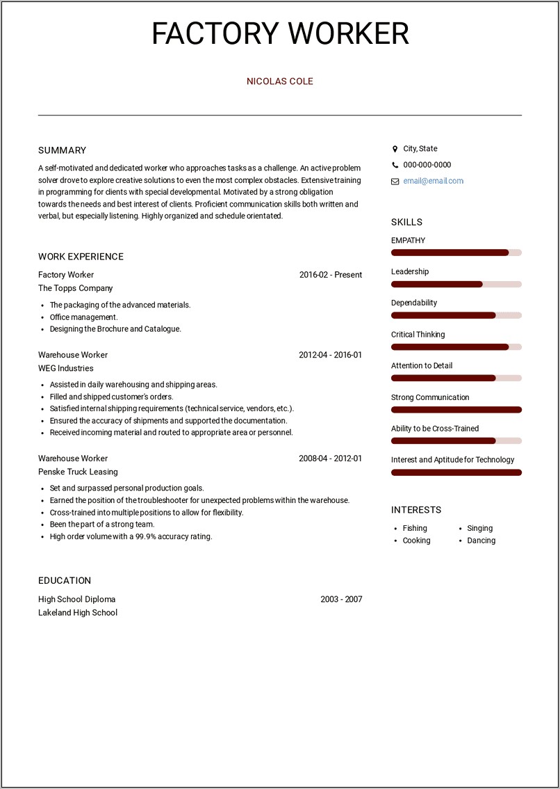 Resume Sample Format Pdf Philippines
