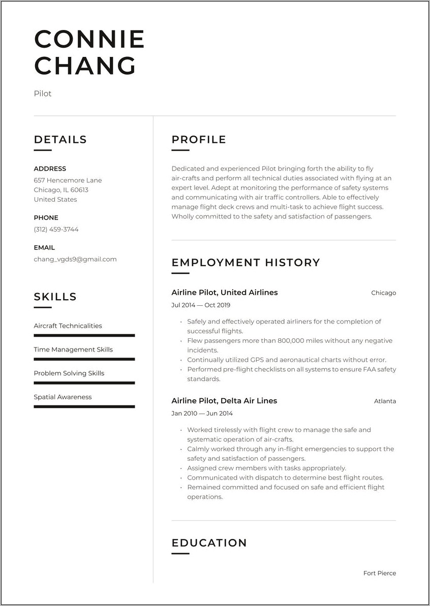 Resume Sample Headers Work Experience