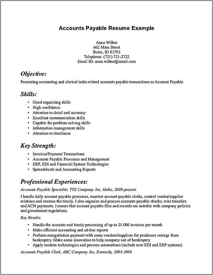 Resume Samples For Moving Company
