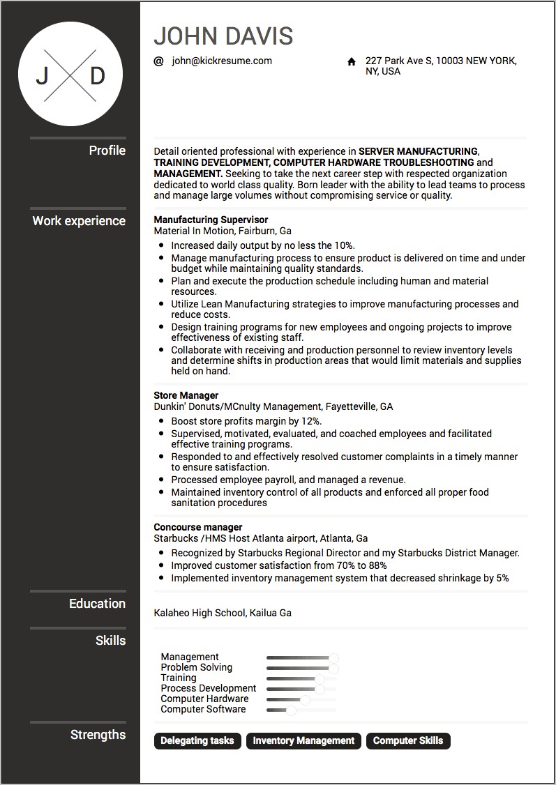 Resume Template For Google Jobs