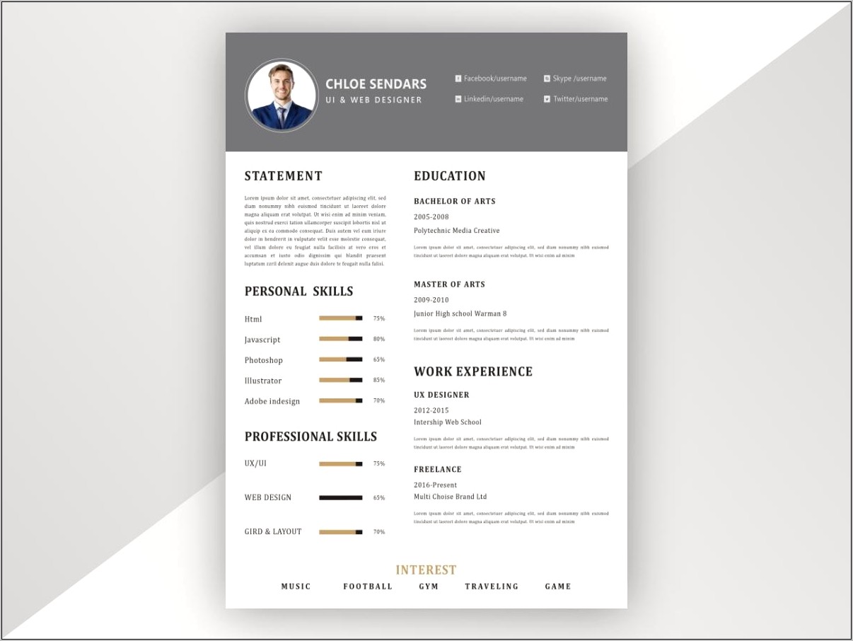 Resume Template Free Downloadable Word