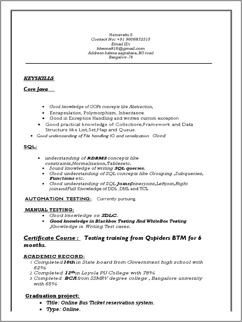 Resume Titleonline Job Application Resume