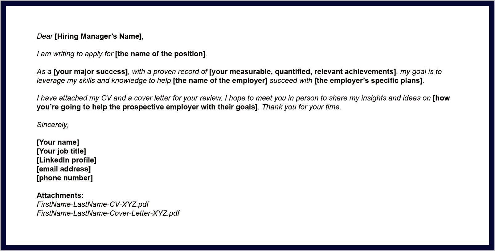 Sample For Emailing A Resume