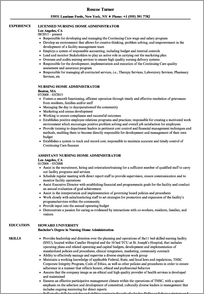 Sample Resume For Census Job