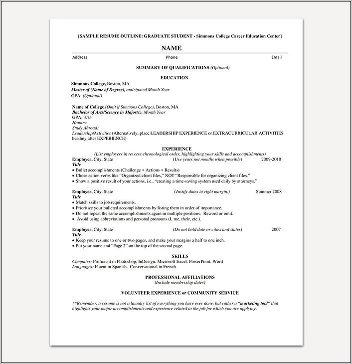 Sample Resume For Lpc Intern